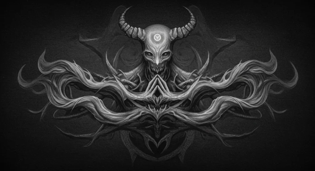 Ghostly spirit presenting itself after being summoned by a mage