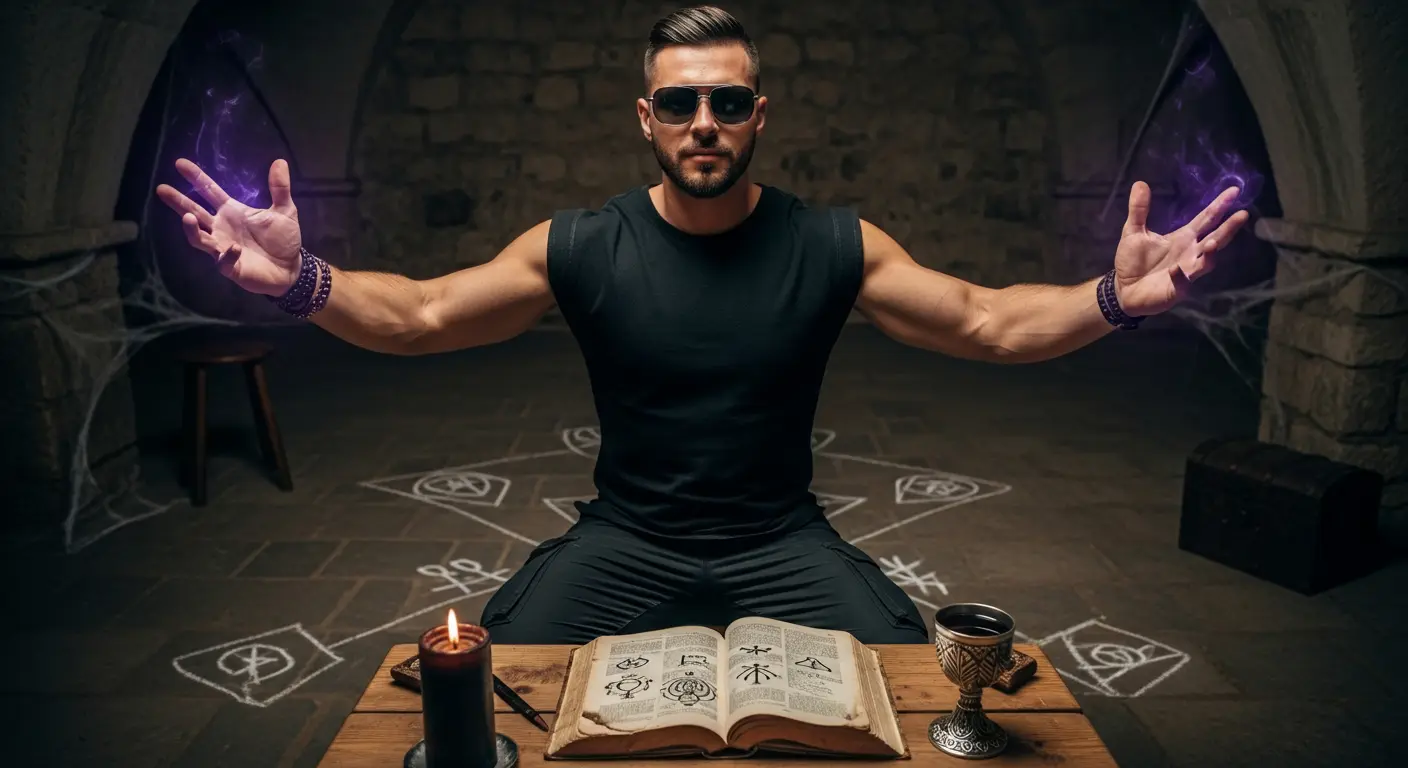 Chaote adept during Chaos Magick practice