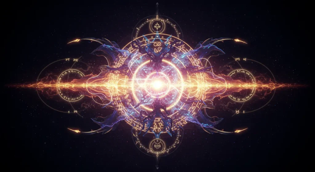 A spiritual fractal representing magickal illumination and transcendence