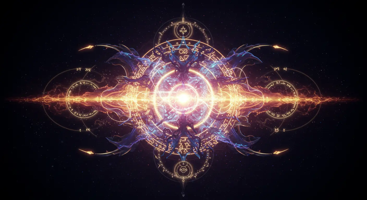 A spiritual fractal representing magickal illumination and transcendence