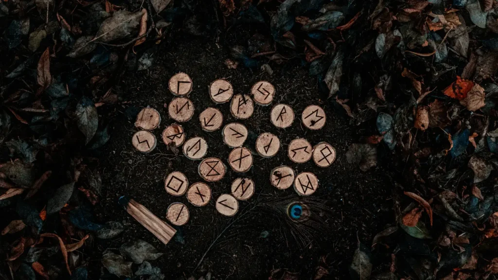 A set of runes lying on the ground