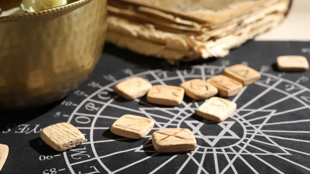 A set of runes on a Runic Numerologists' table