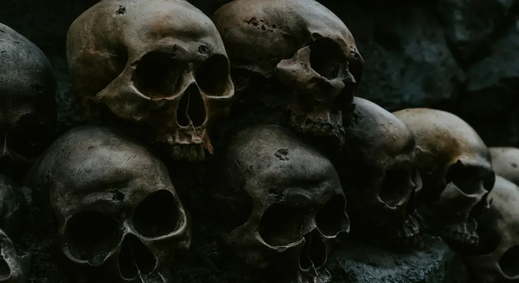 A pile of skulls