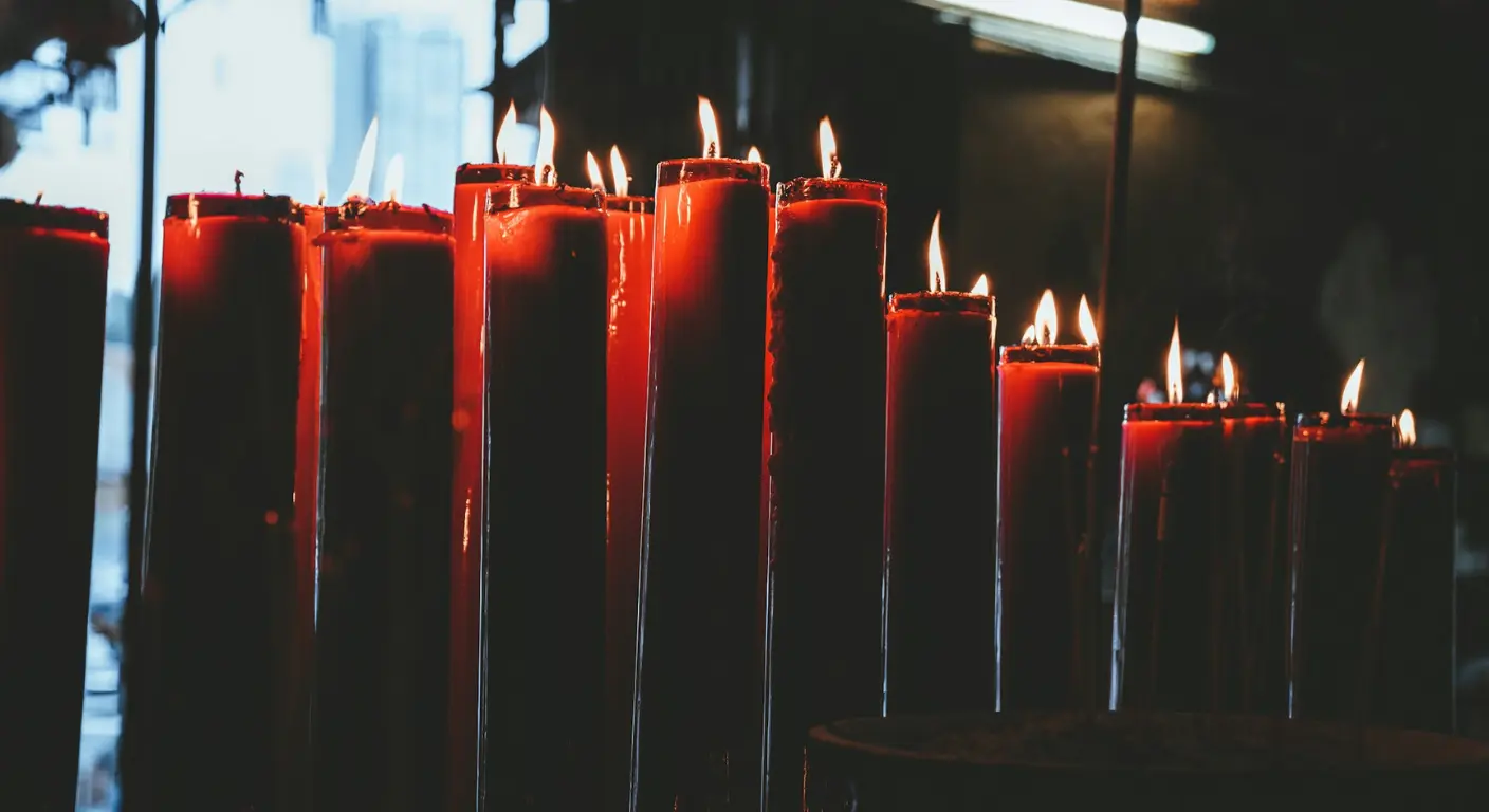 Red candles used in sexual magick