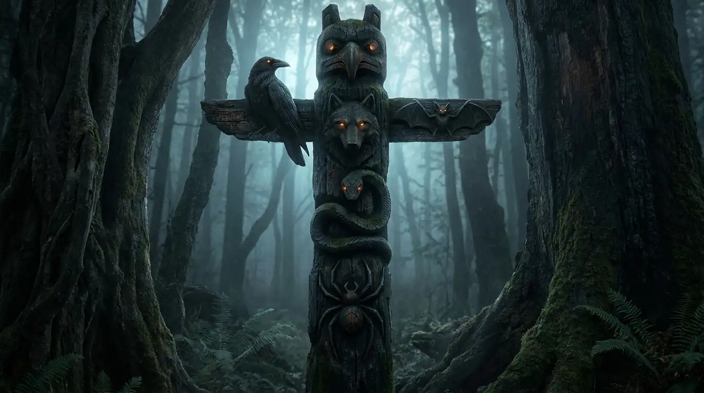 Shadow totem representing dark animal spirits